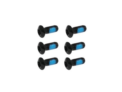 Šrouby na kotouče M5 x 10 mm, Torx 25, 6 ks, černé + sleva na další nákup