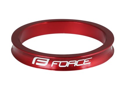 Podložka FORCE 1 1/8" AHEAD 5 mm Al, červená