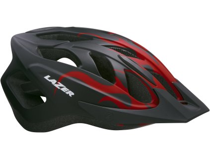 LAZER přilba J1 CE-CPSC/ Matná červené plameny + net + led + sleva na další nákup
