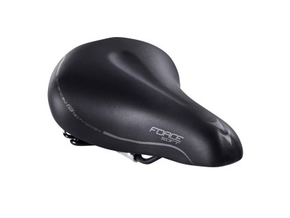 Sedlo FORCE SOFT UNI s pružinou, černé
