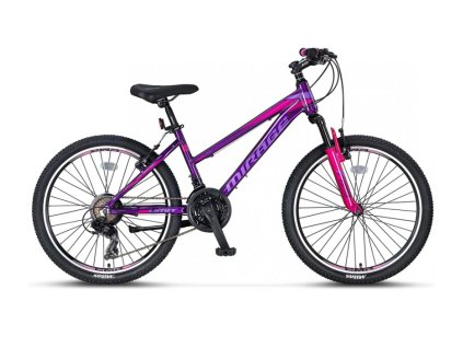 Umit - MTB 24" kolo Mirage Lady Alu 6061 Shimano Tourney 3x7 V-brzdy , fialová ,velikost 14"