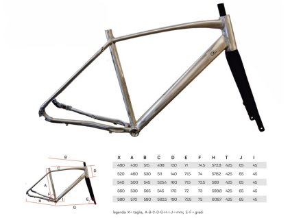 Spyder - Rám Alu Gravel - Cyklokrosový + karbonová vidlice , pro kotoučové brzdy, velikost 46cm