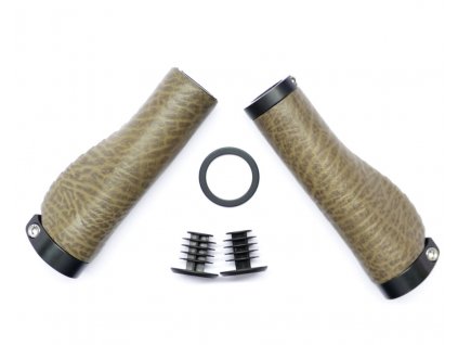 - Gripy Gyes Ergonomické kožené šířka 132mm s Alu objímkami na dotažení