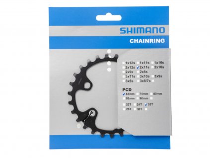 Shimano - Shimano FC-M5100-2 převodník 26 zubů 2x11s, 4packa