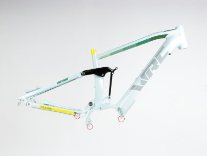 - Celodpružený rám Conor - WRC E9 FS MTB 27,5"+ E-bike pro motor Shimano DU-E7000, velikost 17,5" (44 cm)