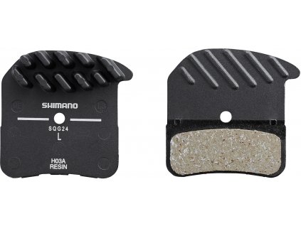 SHIMANO brzdové destičky H03A-RF polymer+chladič MTB 4písté 1 pár