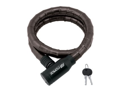 ZÁMEK FORCE ČLÁNKOVÝ BEZ DRŽÁKU 80CM/18MM, ČERNÝ