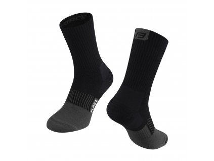 Ponožky FORCE FLAKE termo, černo-šedé