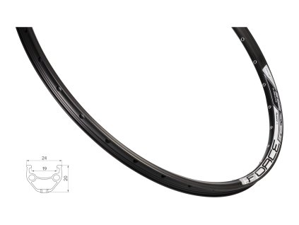 RÁFEK FORCE BASIC DISC 559X19 36DĚR, ČERNÝ
