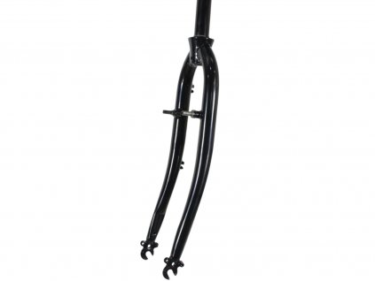 - Vidlice TREKKING 28" 1 1/8" závit / pevná ocelová - černá, lesk