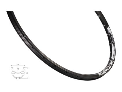 RÁFEK FORCE BASIC DISC 584X19 36DĚR, ČERNÝ