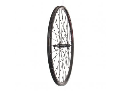 Výplet 559/26" přední, ráfek dvoustěnný černý disk, náboj Shimano RU centerlock 36 děr