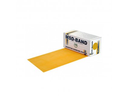 MSD BAND MSD-BAND Cvičební pás Latex Free, 5.5m měkký, žlutý (krabička)