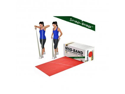 MSD BAND MSD-BAND Cvičební pás Latex Free, 5.5m střední, červený (krabička)