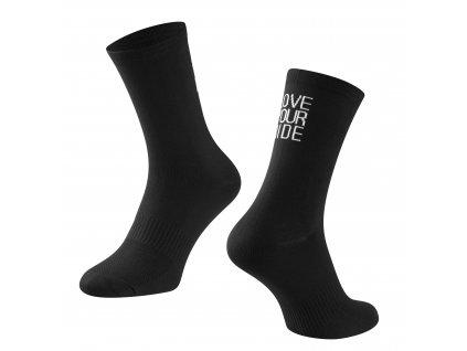 Ponožky FORCE LOVE YOUR RIDE, černé