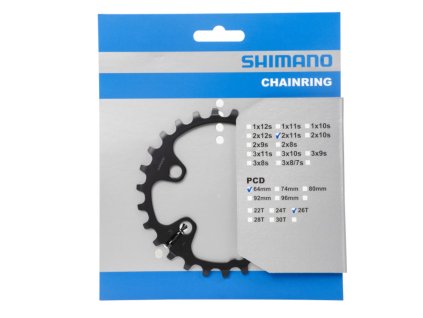 Shimano - Shimano FC-M5100-2 převodník 26 zubů 2x11s, 4packa