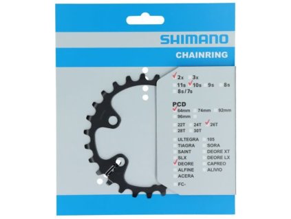 Shimano - Shimano FC-M6000 převodník 24 zubů na 2x10s, 4packa