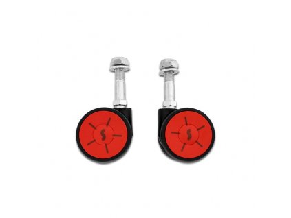 SCICON Set of 2 Multi-Wheels for AeroComfort 3.0 bike bags (black/red)