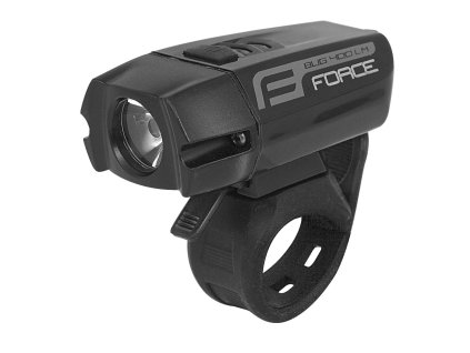 SVĚTLO PŘEDNÍ FORCE BUG 400LM USB, ČERNÉ