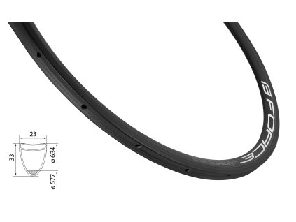 RÁFEK FORCE SILNIČNÍ GALUSKOVÝ KARBON 33MM, 20DĚR