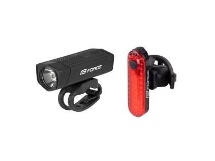 Světla sada FORCE DOT USB přední+zadní