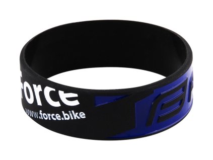 NÁRAMEK SILIKONOVÝ FORCE, ČERNO-MODRÝ-20 CM