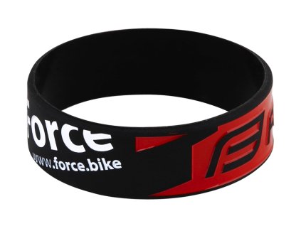 NÁRAMEK SILIKONOVÝ FORCE, ČERNO-ČERVENÝ-18 CM