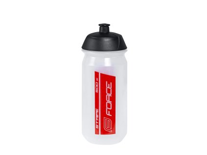 LÁHEV FORCE STRIPE 0,5 L, TRANSPARENTNÍ-ČERVENÁ