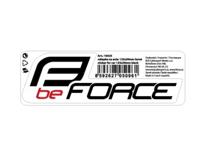 Nálepka FORCE na auto 125x39mm černá + sleva na další nákup