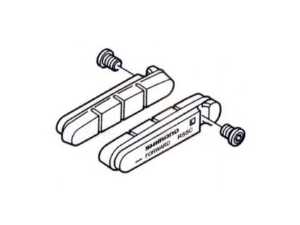 SHIMANO destičky pro kazetový typ brzdových špalíků R55C ceramic, silniční, 1 pár