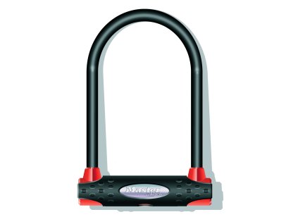 MasterLock U zámek s tělem z kalené oceli 210mm x 110mm x 13mm 4 klíče, černý - včetně upevnění na k