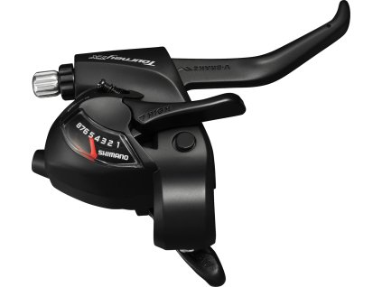 SHIMANO řad/brzd. páka TOURNEY ST-TX800 MTB/trek pro V-brzdy levá 3 rychl 2 prstá černá