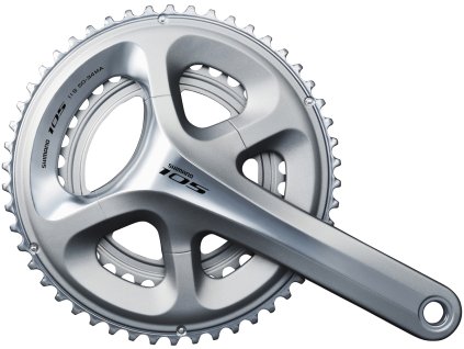 SHIMANO kliky 105 FC-5800 integr.klika 2x11 175 mm 53x39z stříbrná +BB misky nebal