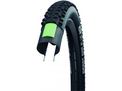 SCHWALBE plášť SMART SAM PLUS, 54-559, 26 x 2.10, GreenGuard, SnakeSkin, ADDIX, 895 g, černá