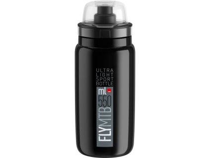 ELITE láhev FLY MTB 21' černá/šedé logo, 550 ml