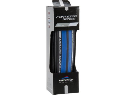 VREDESTEIN plášť Fortezza Senso All Weather, 28", 23-622 / 700x23C, antracit/modrá + sleva na další nákup