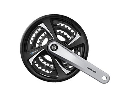 SHIMANO kliky TOURNEY FC-TX801 4hran 3x7/8 170 mm 42x32x22z s krytem stříbrné + sleva na další nákup
