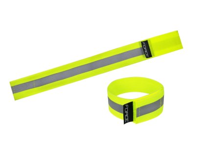 Pásek reflexní FORCE LUN, na suchý zip, fluo + sleva na další nákup