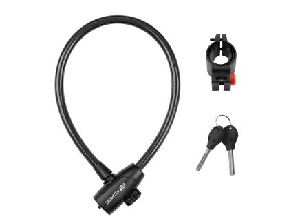 Zámek F STRONG klíčkový s držákem 60cm/12mm, črn