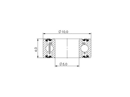 Ložisko kuličkové CB-010 MR105 2RS 5x10x4