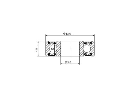 Ložisko kuličkové CB-012 695 2RS 5x13x4