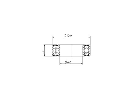 Ložisko kuličkové CB-020 MR106 2RS 6x10x3