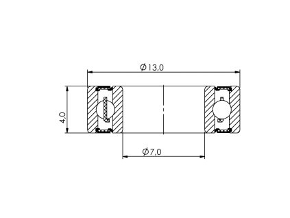 Ložisko kuličkové CB-030 MR137 2RS 7x13x4