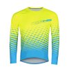 Dres FORCE MTB ANGLE dlouhý rukáv, fluo-modrý