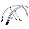 - Blatníky celoobvodové z flexibilního plastu trekkingové pro 28" kola + zástěrky+ vzpěry šířka 45mm barva stříbrná