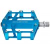 Exustar - Pedály BMX-DH EXUSTAR E-PB525-AG Alu CNC průmyslová ložiska barva modrá Cr-Mo osa-vyměnitelné piny hmotnost 358g