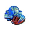 KIDZAMO set FLAME modrý přilba+chrániče+láhev+batoh 52-56cm