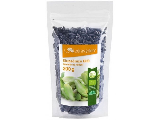 zdravy den slunecnice bio 200 g semena na kliceni original