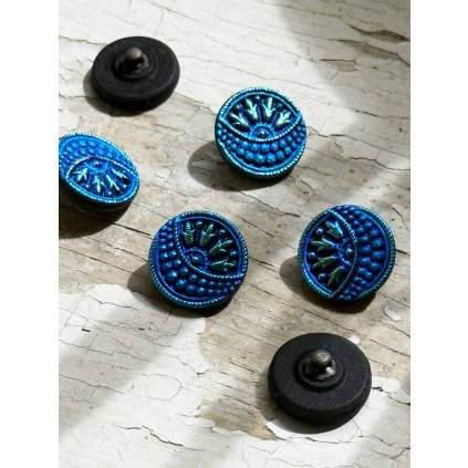 galanterie skleneny knoflik klasy modra speciosa 1