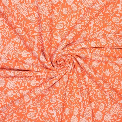 metraz pletenina svetrovina orange flora speciosa 4